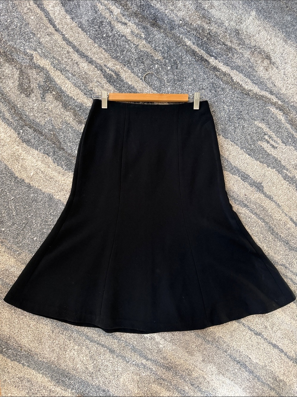 Club Monaco Black Midi Flared Skirt